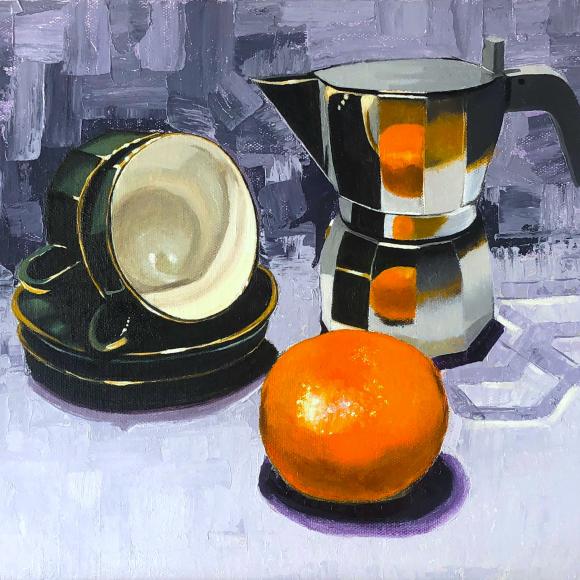 Coffee and orange by Martin Davis