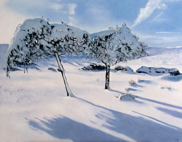 Snow Trees I by Martin Davis